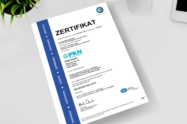 ISO 9001:2015 Zertifizierung