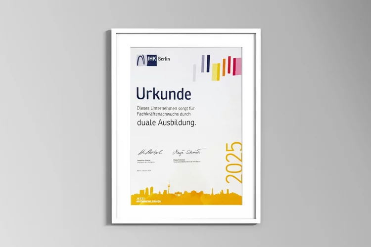 PKN GmbH erhält IHK-Auszeichnung für exzellente Ausbildung