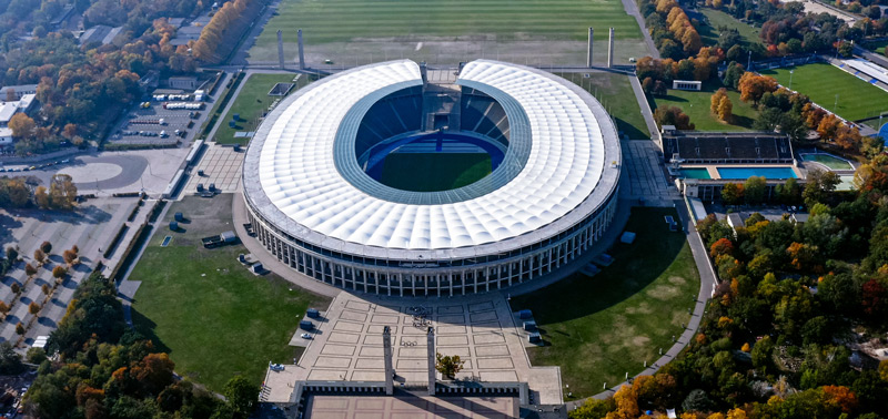 Das Olympia Stadion des Vereins Hertha BSC Berlin